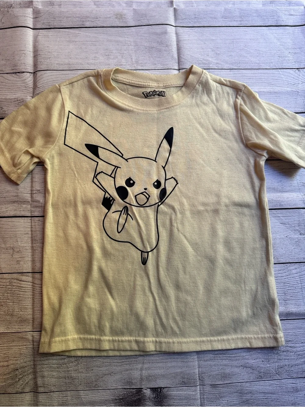 Pokemon Yellow & Gray Pikachu Pajama Set size 6/7